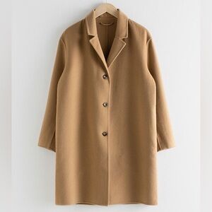& Other Stories Wool-blend oversized camel coat